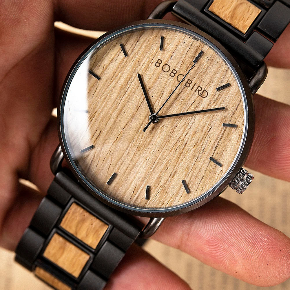 Watch Men Zebra Wood Luxury Brand Montre Homme Quartz Wristwatches Male Clock Simple Ultra-Thin Watches for Man