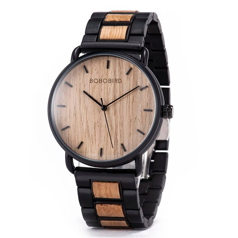 Watch Men Zebra Wood Luxury Brand Montre Homme Quartz Wristwatches Male Clock Simple Ultra-Thin Watches for Man
