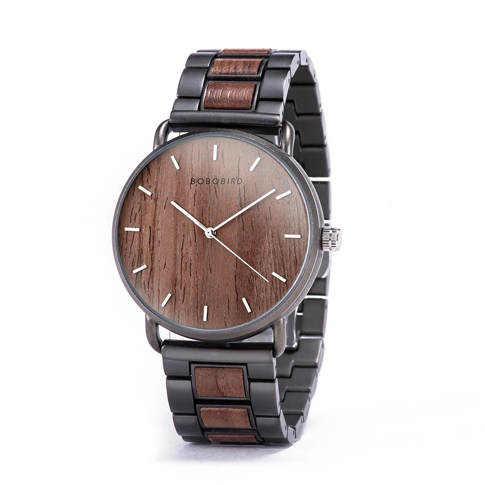 Watch Men Zebra Wood Luxury Brand Montre Homme Quartz Wristwatches Male Clock Simple Ultra-Thin Watches for Man