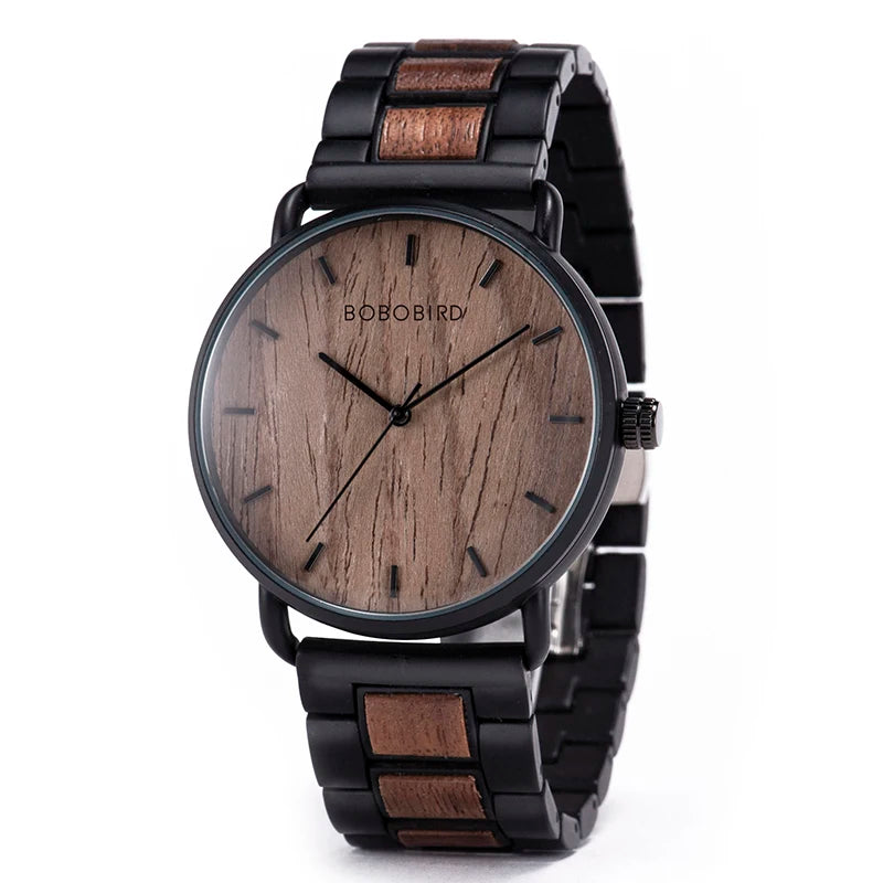 Watch Men Zebra Wood Luxury Brand Montre Homme Quartz Wristwatches Male Clock Simple Ultra-Thin Watches for Man